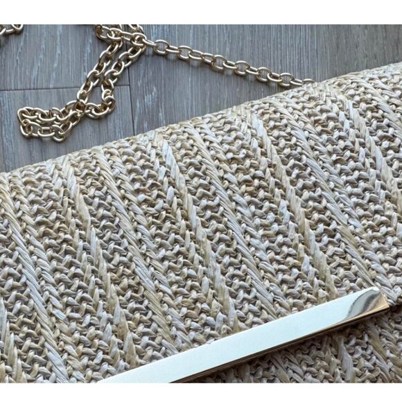 Straw Beach Clutch Summer Purse Evening Shoulder Handbag Party Prom Wedding Bag - Picture 4 of 7